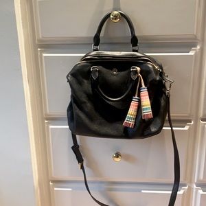 Tory Burch leather doctor bag with colored tassel